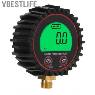 VBESTLIFE Digital Pressure Gauge 1/4in Precise Large LCD Display Tire Air Clearly Readable for Truck
