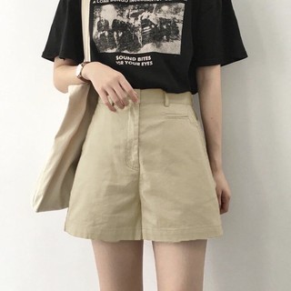 Quần Sooc Nữ KaKi Lưng Cao Hai túi kiểu short đùi Ulzzang Phong Cách Hàn Quốc trẻ trung Siêu Đẹp Có size từ 35-75Kg