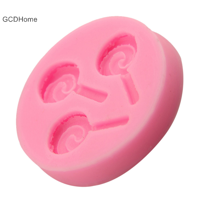 Gcdhome Halloween Lollipop Khuôn Silicon Chocolate Fondant Khuôn Nướng DIY HOT