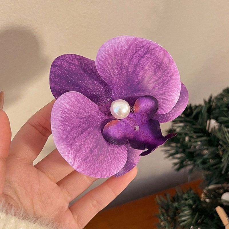 Mỹ Thanh Lịch Hoa Tóc Cua Kẹp Handmade Phalaenopsis Hoa Kẹp Tóc Trang Trí