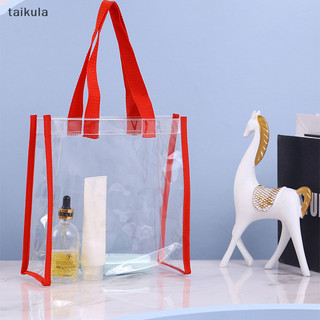 Qwq Nữ Tay Cầm Nhẹ Chống Thấm Nước Trong Suốt Túi Mua Sắm Đeo Vai Túi Xách taikula