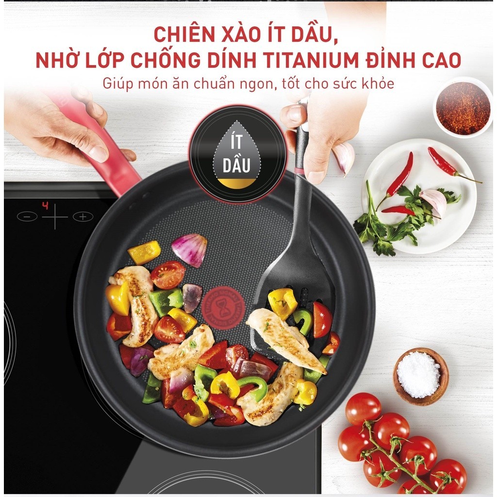 Chảo chiên chống dính sâu lòng Tefal So Chef 24cm (G1358495) - Bảo hành chính hãng 24 tháng