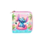 SQ11 Stitch Hoạt Hình Anime PU Ngắn Dây Kéo Ví In Hình Túi Xách Đa Chức Năng Khe Cắm Thẻ Túi Đựng Tiền Xu