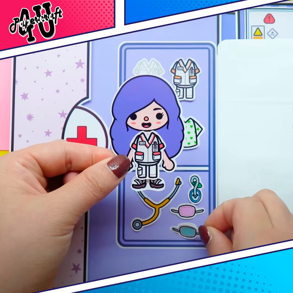 ĐỒ CHƠI NGÔI NHÀ BÚP BÊ GIẤY CẮT THỦ CÔNG DIY - TOCA LIFE WORLD -  MẪU TA054 đồ chơi bé gái squishy giấy đồ chơi giấy