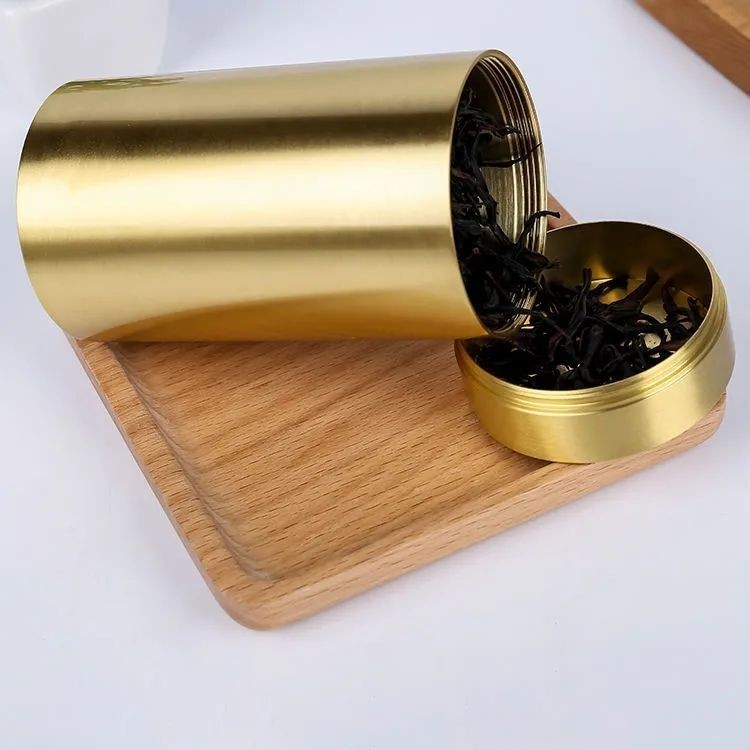 Hũ đựng trà đồng nguyên chất 06512|đồng rắn|niêm phong ren|chiều cao 15cm|chiều cao 12cm|chiều cao 7.5cm|độ kín tốt|thẩm mỹ cao đơn giản thanh lịch