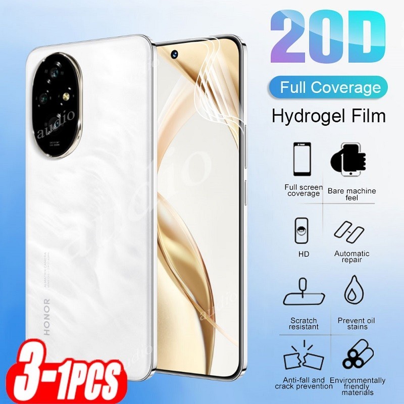 Honor 200 Pro 5G 3 Cái 20D Full Cover Hydrogel Film Cho honor 200 Pro 200pro 5G 2024 Tấm Bảo Vệ Màn Hình Không Kính Cho honor 200 Pro 200pro Honor200 Pro Honor200Pro 5G