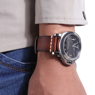 Dây đeo đồng hồ da thật cổ điển Vine cho Galaxy Gear S3 dây đeo đồng hồ thủ công 18 / 20 / 22 / 24 / 26mm khóa pin cổ tay nẹp