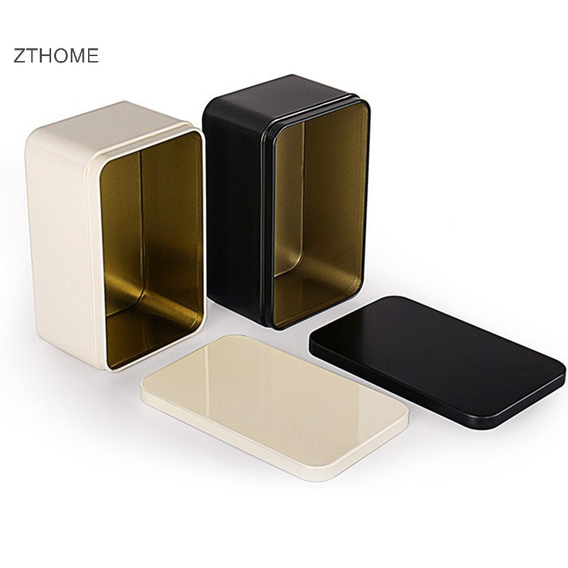 Zthome 1 Hộp thiếc kim loại đựng trà, bánh quy, đồ nhỏ, bảo quản HOT