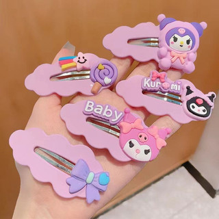 Vỉ 5 Kep Tóc Bé Gái Kuromi Hoạt Hình Dễ Thương