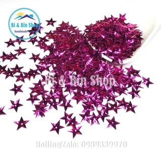 30g Kim Sa Ngôi Sao Lõm 3D 15mm Màu Kim Đính Kết Trang Phục, Làm Phụ Kiện Thời Trang.