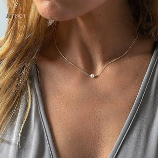 Julyhot Hợp Thời Trang Ngọc Trai Thanh Lịch Đính Hạt Vòng Cổ Dành Cho Nữ Bé Gái Thời Trang Tinh Tế Xương Đòn Dây Chuyền Trang Sức Dự Tiệc Phụ Kiện Quà Tặng Massivedeals
