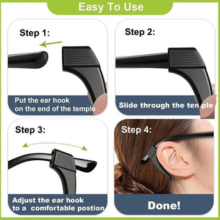50 Cặp Móc Tai Silicon Chống Trơn Trượt Cho Kính - Co Giãn Grip Temple Tip Nút Chặn - Kính Mắt Giữ Kính Mắt Giá Đỡ
