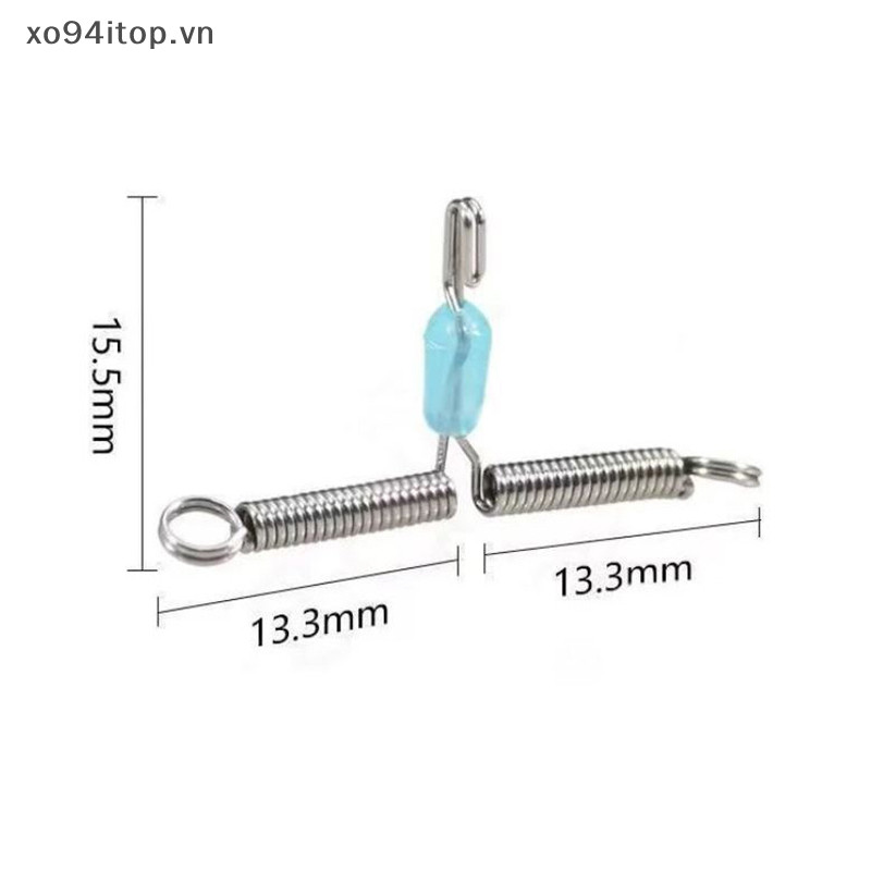 Xoitop Spring Fork Hook Dòng Nhanh Móc Phụ Trợ Bộ Chia Chống Cuộn Lò Xo Phát Hành Câu Cá Phụ Kiện VN