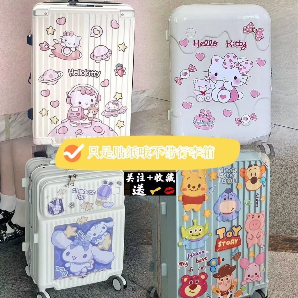 Hello Kitty Nhật Bản Hàn Quốc Hộp Nhãn Dán Hành Lý Toàn Bộ Chống Nước Dễ Thương Vali Dán Trang Trí 6.19