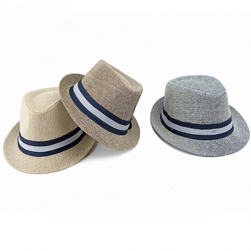 Mũ nam mùa hè Mũ chống nắng Mũ đi biển Ống hút Fedora Mũ thủy triều