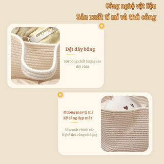 Nôi Ngủ Đa Năng Bunnies Cho Bé Sơ Sinh Vải Cotton Mềm Mại, Quai Xách Tiện Lợi, An Toàn Cho Bé