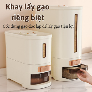 Thùng đựng gạo Bunnies, chất liệu an toàn, lấy gạo dễ dàng, ngăn côn trùng hiệu quả