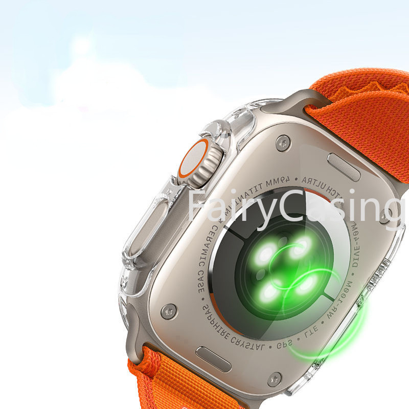 Ốp lưng trong suốt S11 cho Apple Watch Ultra 2 49mm series 9 8 7 45mm 41mm 44mm 40mm 44 45 mm Khung trong suốt toàn diện cho iwatch 8 4 3 5 se 6 7 49 mm Vỏ trong suốt