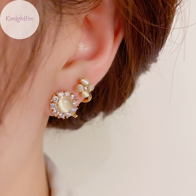 K2nightfee Tinh Tế Đơn Giản Pha Lê Mắt Bông Tai Nữ Thời Trang Zircon Bông Tai Dự Tiệc Trang Sức Quà Tặng Phụ Kiện VN