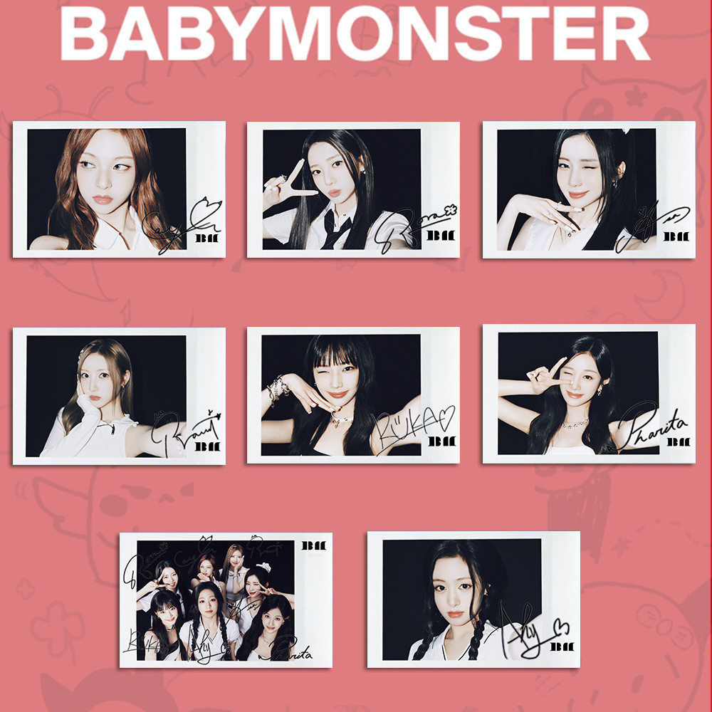 1-7 Chiếc BM Lomo Thẻ BABYMONS7ER Album SHEESH Bị kẹt Ở Giữa BATTER UP WVS ID Photocards AHYEON Ahyeon Asa Chiquita Parita Haram Rora Ruka Bưu Thiếp YM