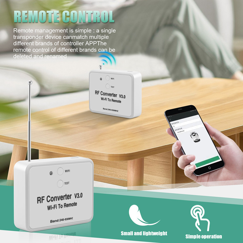 Điện thoại chuyển đổi Wifi sang RF không dây đa năng Thay vào đó điều khiển từ xa 240-930Mhz cho ngôi nhà thông minh