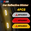 4 Mitsubishi Cửa Xe Phản Quang Miếng Dán Chống Trầy Xước Miếng Dán Cảnh Báo An Toàn Xe Miếng Dán Sáng Dạ Quang Vào Ban Đêm Cho Mitsubishi Xpander Cross Pajero Outlander Sport Eclip