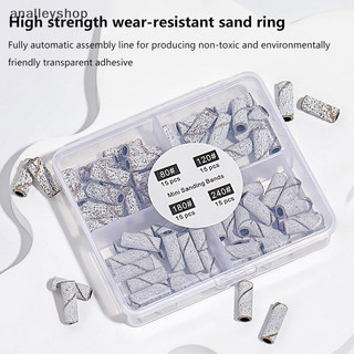 Dây chà nhám vòng thép không gỉ cho móng tay, giấy nhám, giá đỡ, phụ kiện khoan móng nghệ thuật [Analleyshop] [vn]