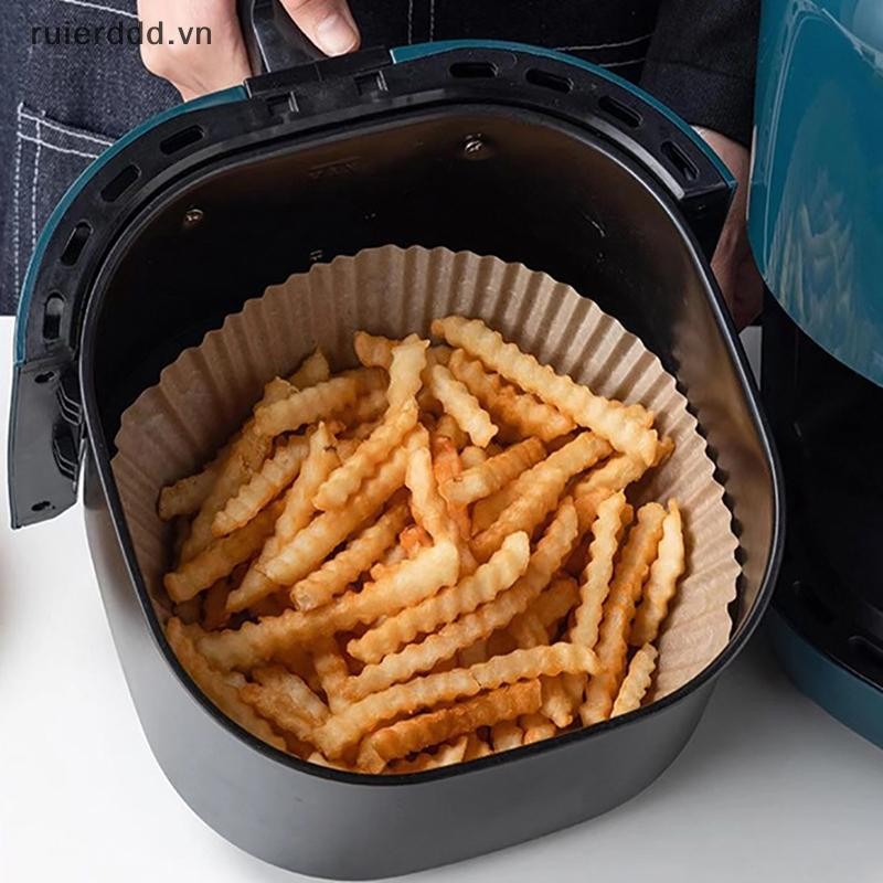 # Ruierdd # 25 / 50 Chiếc Nồi Chiên Không Khí Dùng Một Lần Giấy Lót Giỏ Chống Dính Dầu Parchment Tròn Airfryer Baking Paper Phụ Kiện Nhà Bếp.
