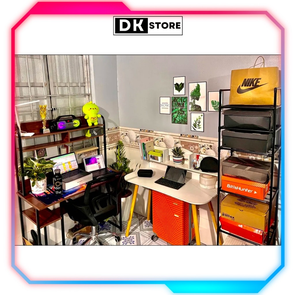 Kệ Nhà Bếp 5 Tầng Kệ Phòng Khách Đa Năng DKSTORE Khung Thép Carbon Phun Sơn Tĩnh Điện Hàng Loại 1