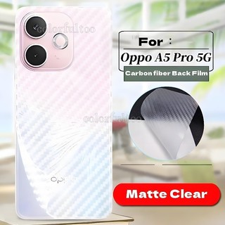 Oppo A5 Pro 2025 3D Matte Back Film Cho Oppo A5 A3 Pro A3Pro A5Pro A 3 A3X A5X OppoA5 4G 5G Mặt Sau Bằng Sợi Carbon Chống Trầy Xước Bảo Vệ Màn Hình Miếng Dán Phim Mềm TPU Mờ