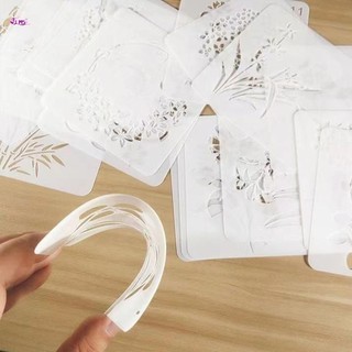 20 Chiếc DIY Plant Vẽ Nhanh Stencil Chất Liệu PET Có Thể Tái Sử Dụng Sơn Nghệ Thuật Stencil