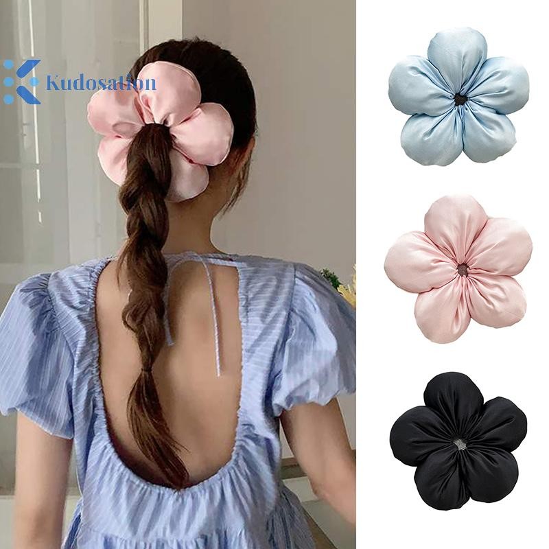 Kudosation Phóng Đại Hoa Quá Khổ Scrunches Mũ Đội Đầu Cho Nữ Bé Gái Hợp Thời Trang Co Giãn Tóc Ngọt Ngào Đa Năng Phụ Kiện Tóc Quà Tặng