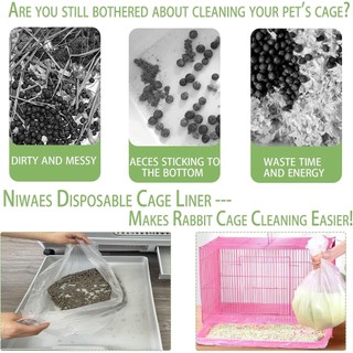 Bộ 50 Dùng Một Lần Thỏ Lồng Lót Nhựa Đàn Hồi Vệ Sinh Cho Chuột Lang Thỏ Chó Ferrets Chinchillas Chim Động Vật Nhỏ