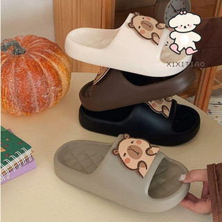 Xixitiao Dép Nam Nữ Dễ Thương Sáng Tạo Vui Nhộn Kapibara Capybara eva Casual Home Đế Mềm