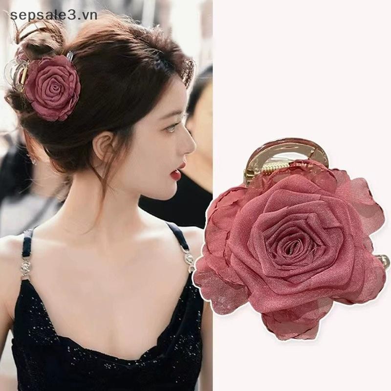 # sepsale # Mồ Hôi Hoa Hồng Kẹp Tóc Cho Nữ Thời Trang Hàn Quốc Kẹp Thanh Lịch Tính Khí Phụ Kiện Tóc.