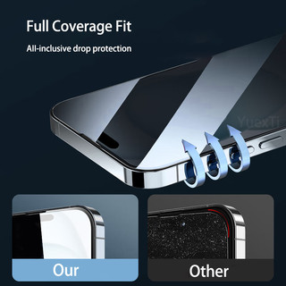4 Full Cover Kính Cường Lực Cho iPhone 11 12 13 14 15 16 Pro Max Bảo Vệ Màn Hình Cho iPhone X XR XS Max 7 8 Plus Kính Phim
