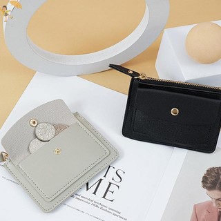 [GOU] Ví Nữ Da Ví Nữ Đơn Giản Dây Kéo Chắc Chắn Nhiều Thẻ Đựng Đồng Xu Ví Ngắn Mỏng Ví Nhỏ Dây Kéo Khóa VN