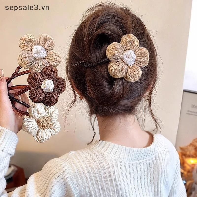 # Sepsale # Vintage Lớn Sang Trọng Hoa Kẹp Tóc Bé Gái Thanh Lịch Đuôi Ngựa Bím Tóc Móng Vuốt Mỏ Vịt Kẹp Bé Gái Mũ Đội Đầu Quà Tặng.
