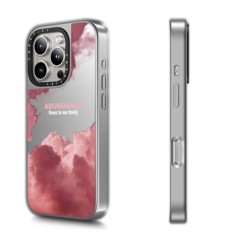 CASETiFY X Flows to me Ốp lưng tự do hút từ tính Vỏ iPhone Gương đen & bạc IPhone 16 15 14 13 12 Pro Max Plus Ốp lưng cứng có hộp khắc logo