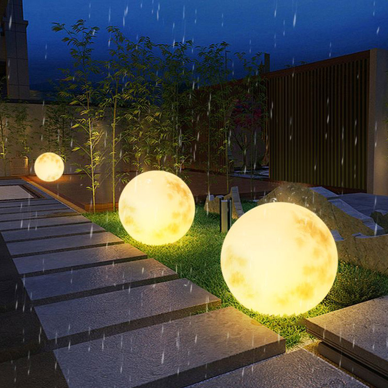 Đèn Mặt Trăng, Đèn Năng Lượng Mặt Trời Ngoài Trời Chống Thấm Nước, 16 Màu Rgb, Chiếu Sáng Trang Trí Cho Sân, Bãi Cỏ Và Sân Vườn