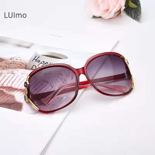 Kính râm nữ thời trang LUImo Kính râm lưới màu đỏ Kính gọng lớn SBS