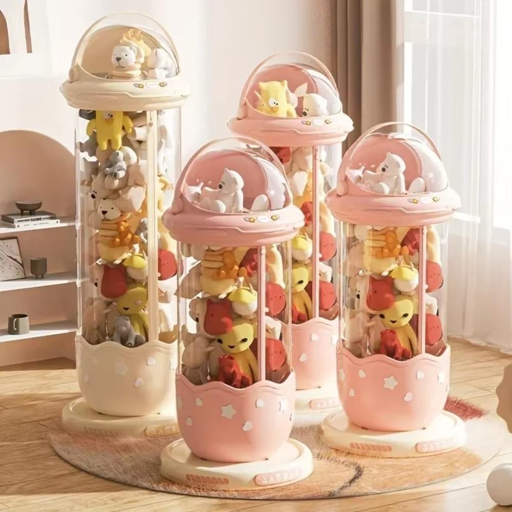 Ống đựng đồ chơi sang trọng SAIA, Hộp đựng búp bê trong suốt chống ẩm, Thùng đựng đồ chơi trẻ em dung tích lớn bằng nhựa