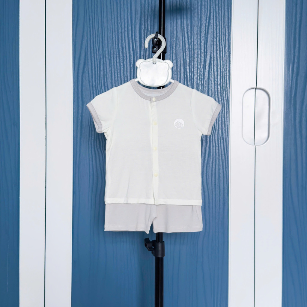 Bộ Cộc Tay Sơ Sinh Vải Sợi Tre Petit Mềm Mịn Thoáng Mát - Hàng Chính Hãng AMI0357-5