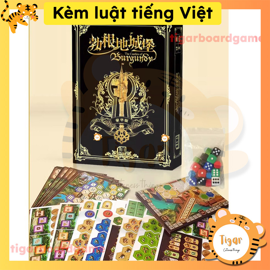 [Luật Việt] Boardgame Burgundy bản mới + mở rộng Tigar