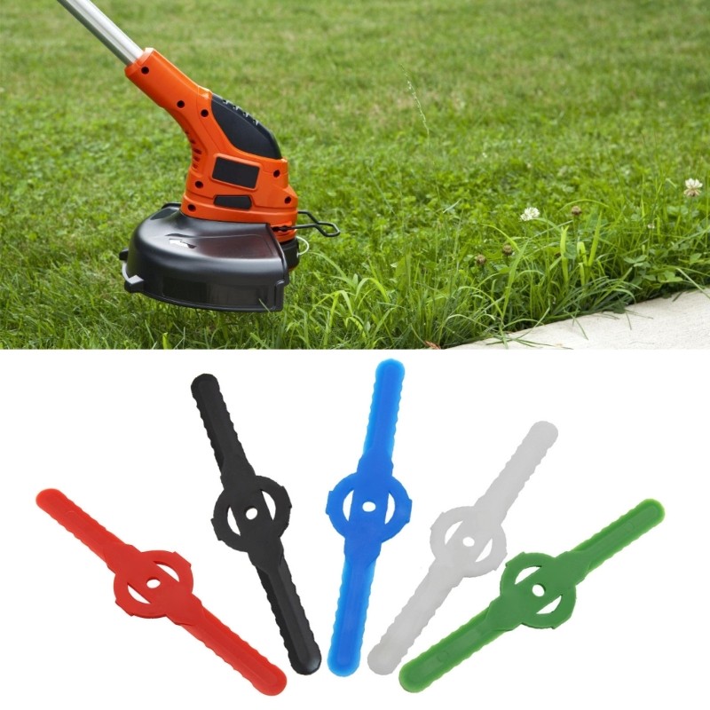 Wellb Bộ 30 lưỡi dao nhựa đáng tin cậy cho máy cắt cỏ và máy cắt cỏ không dây