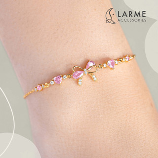 Vòng tay nữ lắc tay nơ phong cách tiểu thư làm quà tặng Larme accessories -VT0183