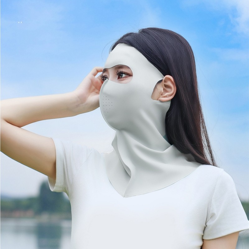 Mặt nạ chống nắng Ice Silk Khăn quàng cổ chống tia cực tím Bảo vệ cổ Mặt nạ che nắng chống bụi