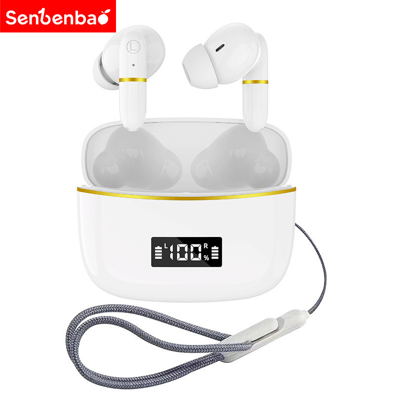 Senbenbao j2 Tai nghe không dây Bluetooth Tai nghe miniTWS Bluetooth 5.3 Điều khiển cảm ứng Tuổi thọ pin dài HD Tai nghe giọng nói Khử tiếng ồn có Mic