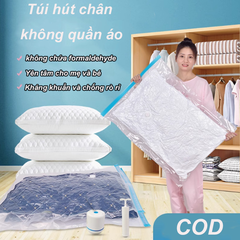 Túi hút chân không quần áo đa năng – Giải pháp bảo quản đồ thông minh, chống ẩm mốc, tiết kiệm diện tích tủ quần áo