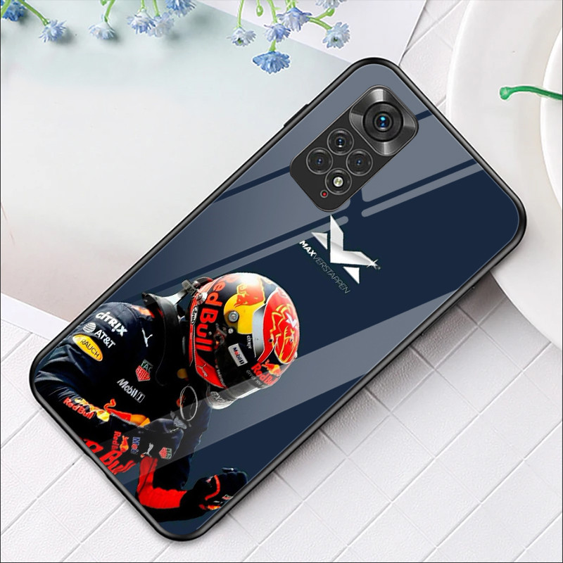 Ốp điện thoại kính cường lực Max Verstappen 02 cho Xiaomi Redmi Note 13 pro plus 12 4G 11 10 5G 9